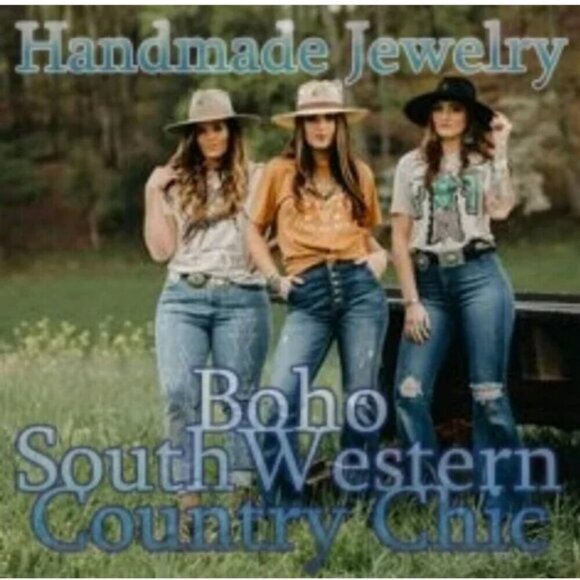 Boho Leather Hoop Earrings with Crystals & Pearls | Handmade Rustic Chic Jewelry - Picture 10 of 12